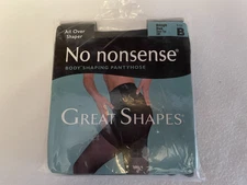 No Nonsense Great Shapes Body Shaping Pantyhose Size B Midnight Black