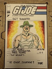 Gi Joe A Real American Hero 325 Blank File Card Variant Sgt. Slaughter Sketch Gi Joe A Real American Hero 325 Blank File Card Variant Sgt. Slaughter Sketch