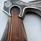 HAND FORGED CARBON STEEL VIKING VALHALLA AXE TOMAHAWK THROWING AXE, SHEATH — photo 6