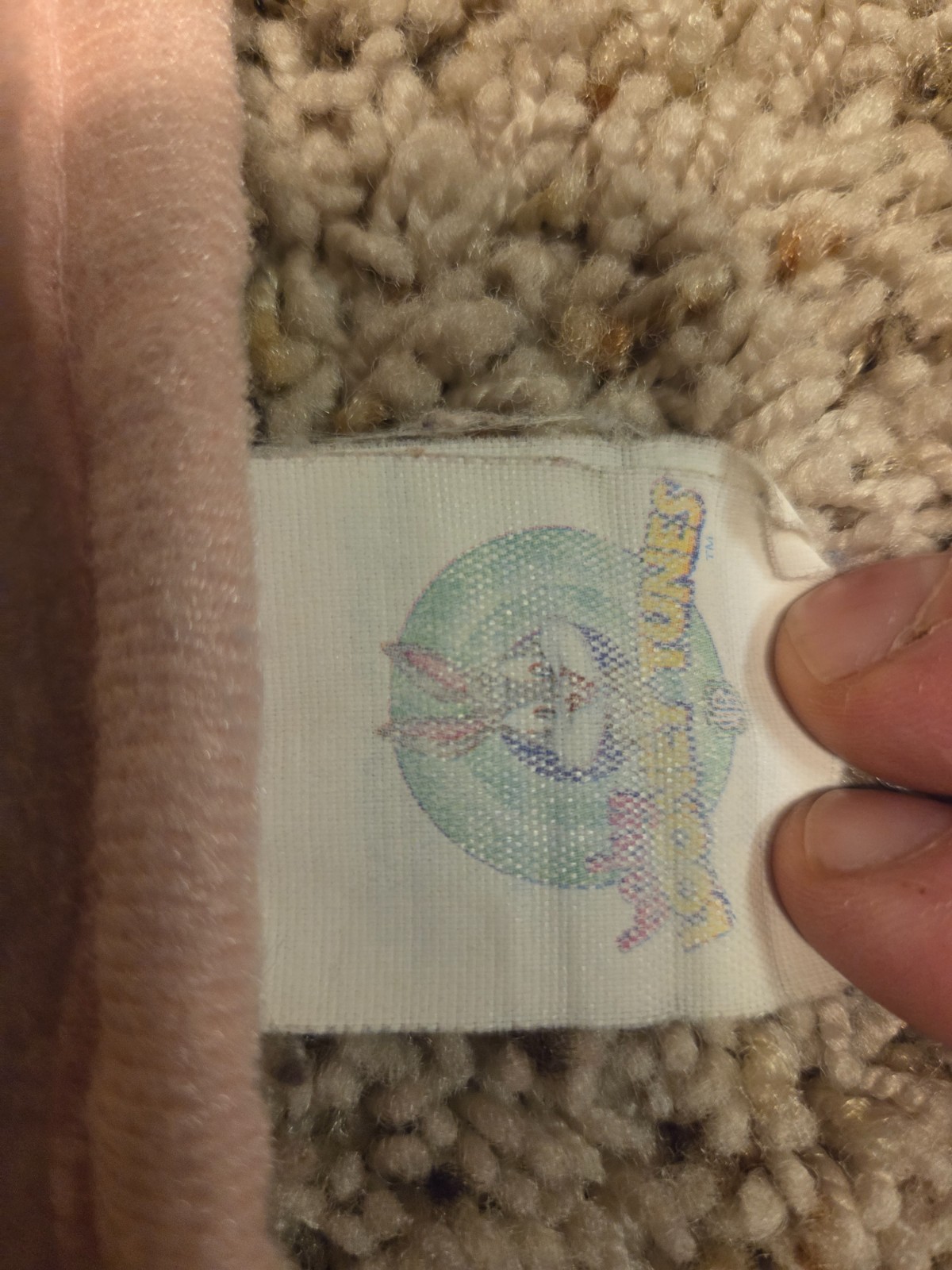 MINT! Vintage Pink Baby Looney Tunes Sylvester Tweety Plush Blanket FREE SHIP!