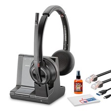 Poly Savi 8220 Office Wireless DECT Headset System Bundle