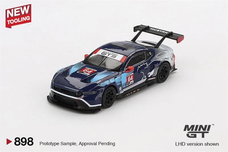 MINI GT 1:64 Mustang GT3 #64 Ford Multimatic Motorsports 2024 Car