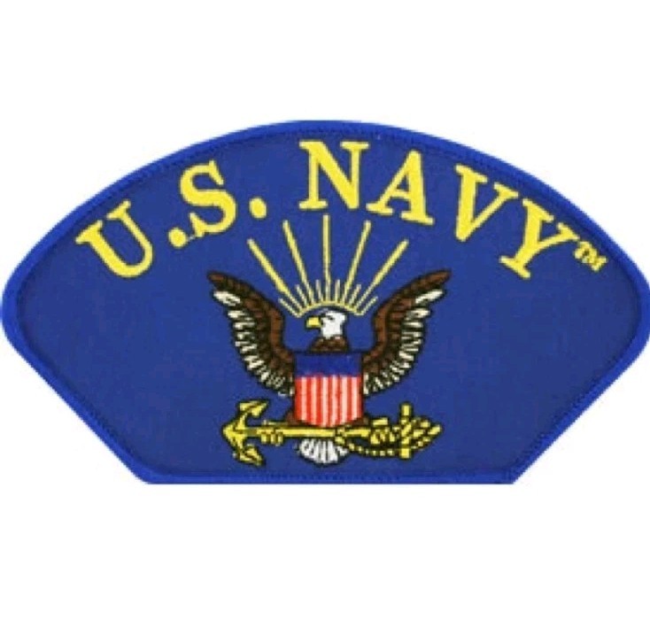 NAVY LOGO Embroidered Hat Patch 3