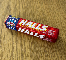 Vintage 1997 Warner-Lambert Halls Mentho-Lyptus Cherry Cough Drops NOS