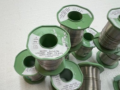Bleifreies Lötzinn 500 g SN100C X 2 mm (ideal für Buntglasschmuckprojekte)