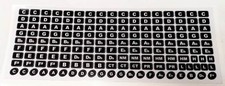 Andrew Zajac 160 Flat Key Labels White on Black