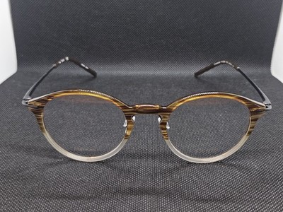 PURE P-2006 2006 216 48-20-145 Brown Horn Gradient Titanium Eyeglasses Frames 