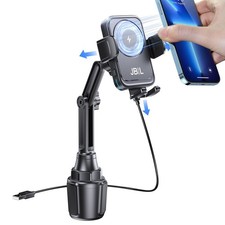 Wireless Car Charger Car Cup Phone Holder 15W Fast Charging Auto Clamping Car...
