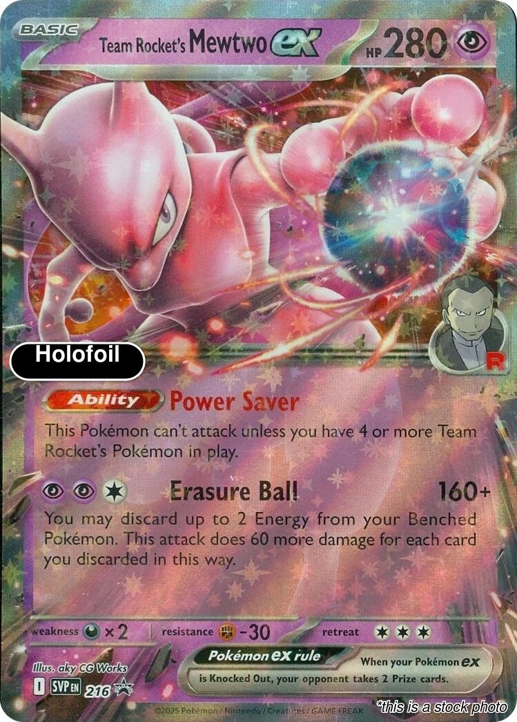 Team Rocket's Mewtwo ex SV: Scarlet & Violet Promo Cards 216 NM Pokemon SVP H...