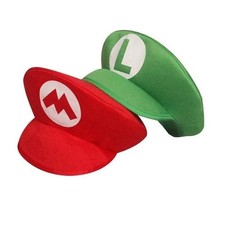 Mario Luigi Foam Hat Cap and Moustaches Costume Party Cosplay Shows Dress Up