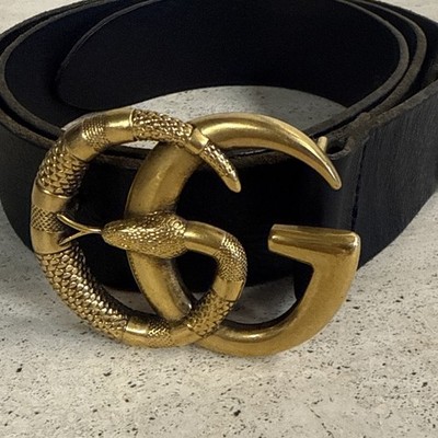 Gucci GG Marmont Gold Leather Belt Wide Brown Leather Belt With Double G Buckle | GUCCI® US main image 4
