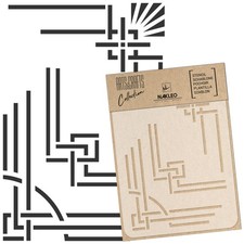 Painting Stencil Crafts A5 5.9 x 8.3 Art Deco Frames Borders Pattern Reusable