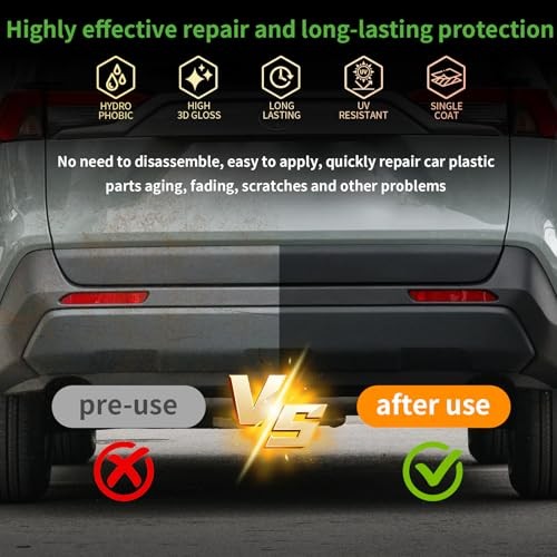 Plastic Restorer for Cars, Black Trim Restorer Car 1Pcs Plastic Restorer