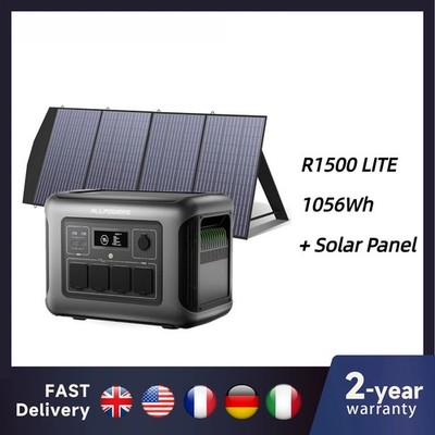 Portable Power Station with Solar Panel 1056Wh LiFePO4 Battery Solar Generator