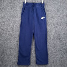 Nike Sportswear Club Fleece Pants Boys L Large Blue Drawstring Swoosh