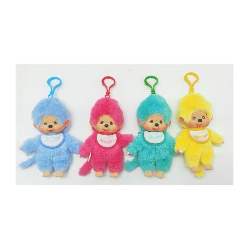 Porte-clés peluche Monchhichi Bandai figurine miniature de collection modèle aléatoire