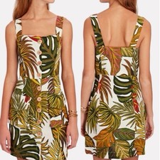 FARM RIO Spotted Leafs Utility Mini Dress Size Small Preloved Multicolor