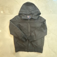 Place Children  s Black Hooded Full Zip Coat Size M 7/8 Kids Jacket
