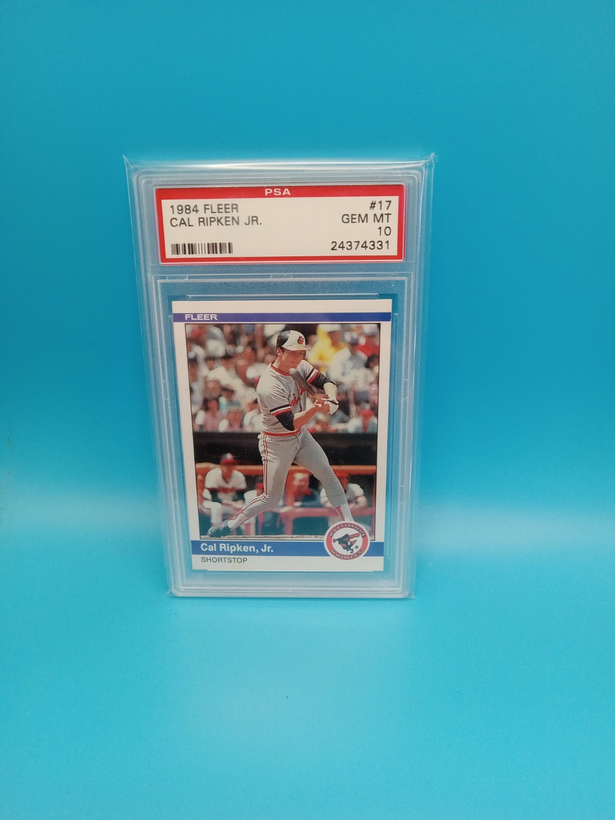 1984 Fleer Cal Ripken Jr. baseball card #17 Baltimore Orioles PSA 10