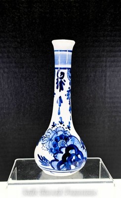 Vintage Delft Blue Colour Porcelain 6 1/4'' Bud Vase-337C
