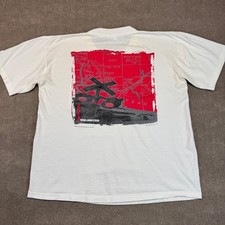 Vintage Marlboro Unlimited Train Map Pocket T Shirt XL Single Stitch 1995 USA