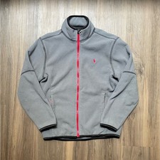 Polo Ralph Lauren Gray Fleece Red Pony and Zipper Jacket Boys Medium