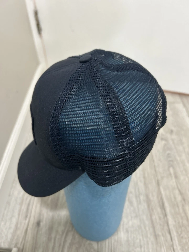 American Giant Hat Adult Men's Blue Trucker Mesh Strapback AG Cap USA Made - Image 3 of 4