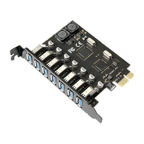 PCIE to USB3.0 Adapter Card 7 Port USB 3.0 PCI-E Desktop Computer Expansion2377