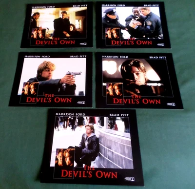 THE DEVILS OWN - 5 x LOBBY CARDS - 8X10 HARRISON FORD - BRAD PITT - 1997 - Image 1 of 4