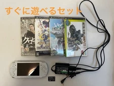 PSP-3000 Pearl White Console, 4 games, 4GB memory card, AC adapter, no battery