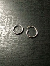 925 Solid Sterling Silver Hoop Earrings -Endless Hoop Earrings 12MM