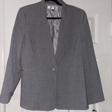 NWT TAHARI Arthur S. Levine Women's Gray Blazer Jacket Size 12