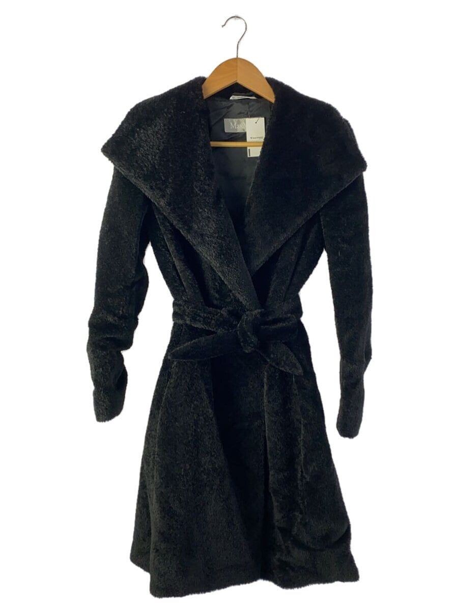ALTRA Cappotto Max Mara Altro Chester 38 Alpaca Nero Tinta Unita
