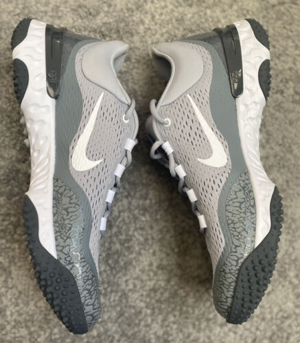 Nike UK12,5 Alpha Huarache Elite 4 Rasen Baseballschuhe grau weiß DJ6523-010 - Bild 15 von 20