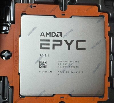 AMD EPYC Genoa 9124 CPU processor 16 core 32 thread 3.0GHz-3.6GHz 200W Unlocked 