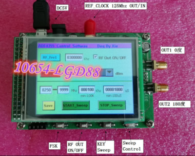 one ADF4355 250Mhz-6.8G Sweep RF Signal Generator VCO Microwave Frequency@10654