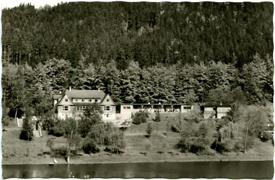Postcard Vöhl approx. 1970 (?) Youth hostel Hohe Fahrt Edersee / Korbach Frankenberg