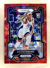 2024 Panini Prizm Draft Picks Basketball Red Ice Prizm Aaliyah Edwards RC #3