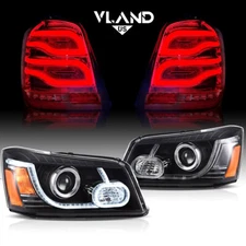 VLAND For 2001-2007 Toyota Highlander SUV LED Headlights+ Tail Lights Combo Sets