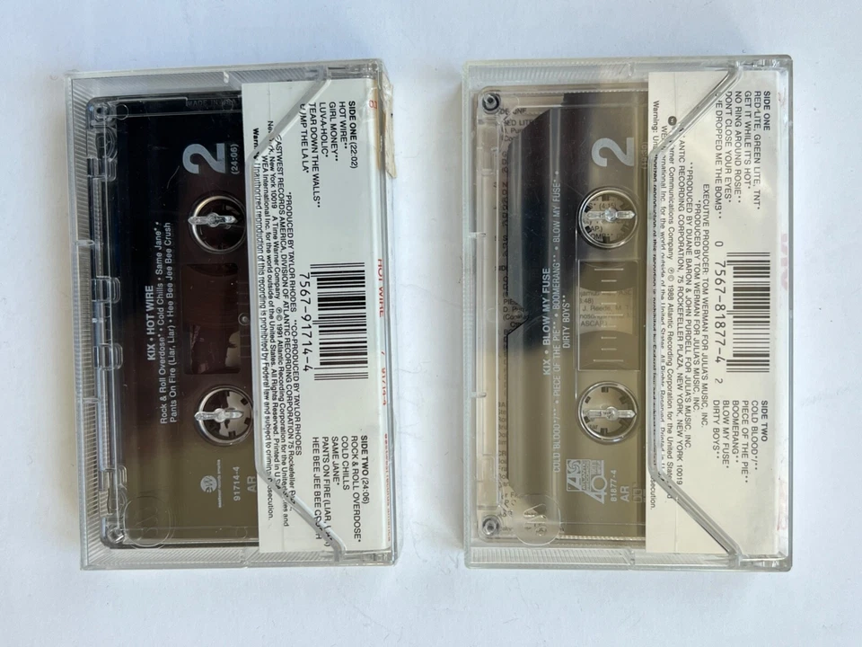 Lot 2 KIX Cassette Tapes Blow My Fuse & Hot Wire(sealed) LP Metal Rock - Image 3 of 3