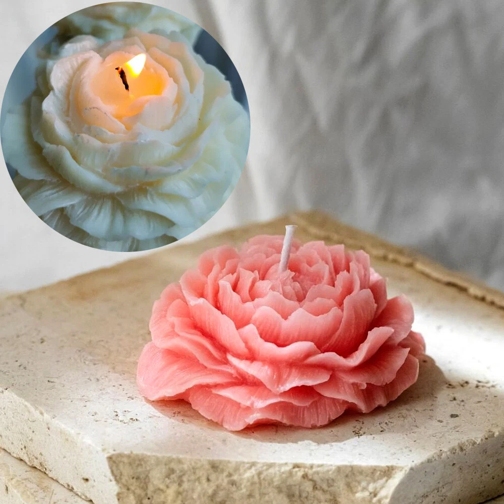 DIY Candles Moulds Soy Wax Candle Molds Aromatherapy 3D Soap Silicone Moulds