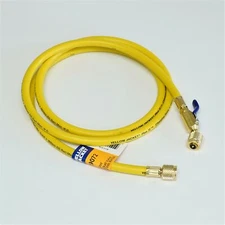 Yellow Jacket 29072 PLUS II 1/4" Yellow AC Charging Hose 72" Compact Ball Valve