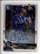 CHRIS DEVITO 2018 BOWMAN CHROME ON CARD ROOKIE AUTOGRAPH AUTO AK5349