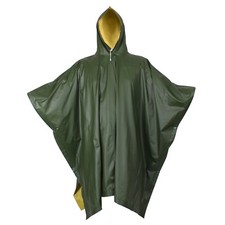 Olive Drab Waterproof Reversible Rubberized Poncho 3624 Rothco
