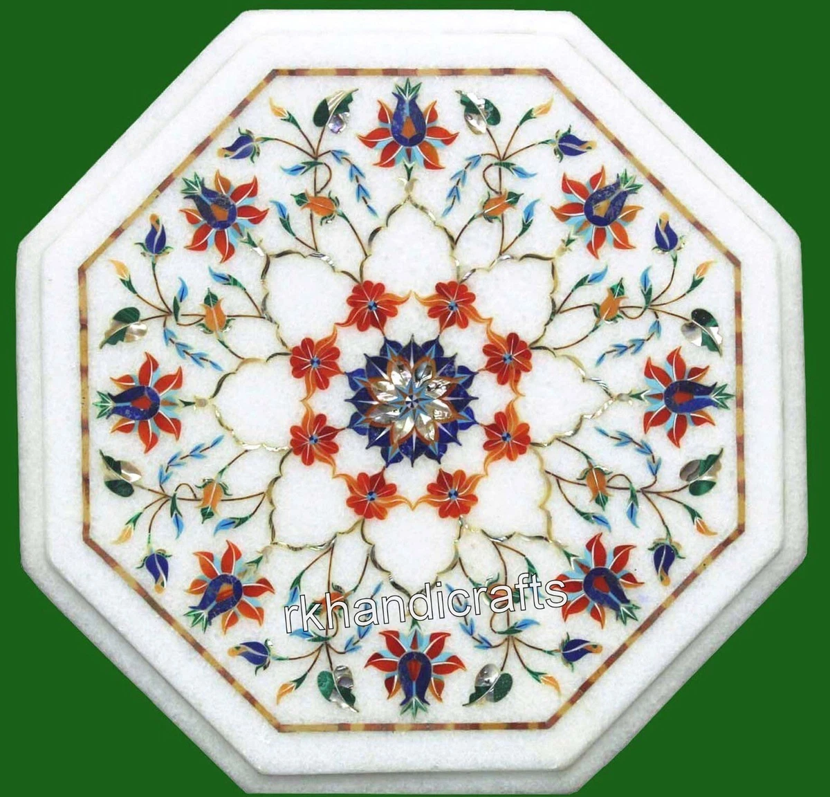 Octagon marble coffee on sale table