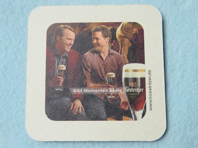 Beer Coaster ~ KOSTRITZER Brauerei Schwarzbier ~ GERMANY Since 1543 ~ Drinkers