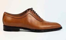 GUCCI Scarpe da Uomo Oxford con lacci color Cuoio Naturale Fatte a Mano Eleganti