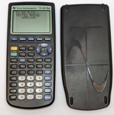 Texas Instruments TI-83 Plus Calculator, w/ Cover, Tested, Dark Spot on Screen