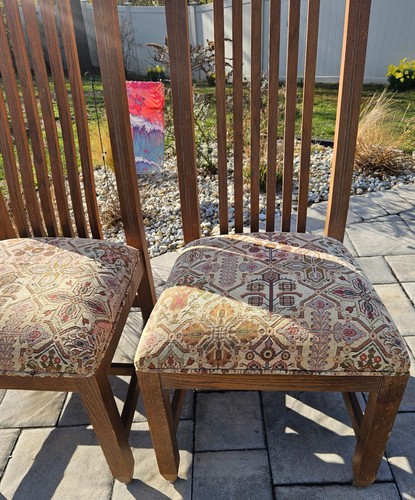 2 Ethan Allen Amercian Artisan Dining Room Side Chairs Arts Crafts Mission Oak B - Picture 2 of 14