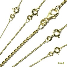 Collana Anker Rotonda Massiccia 0,8-2,4mm 36-70cm 333 8K Oro Giallo Catena Anker